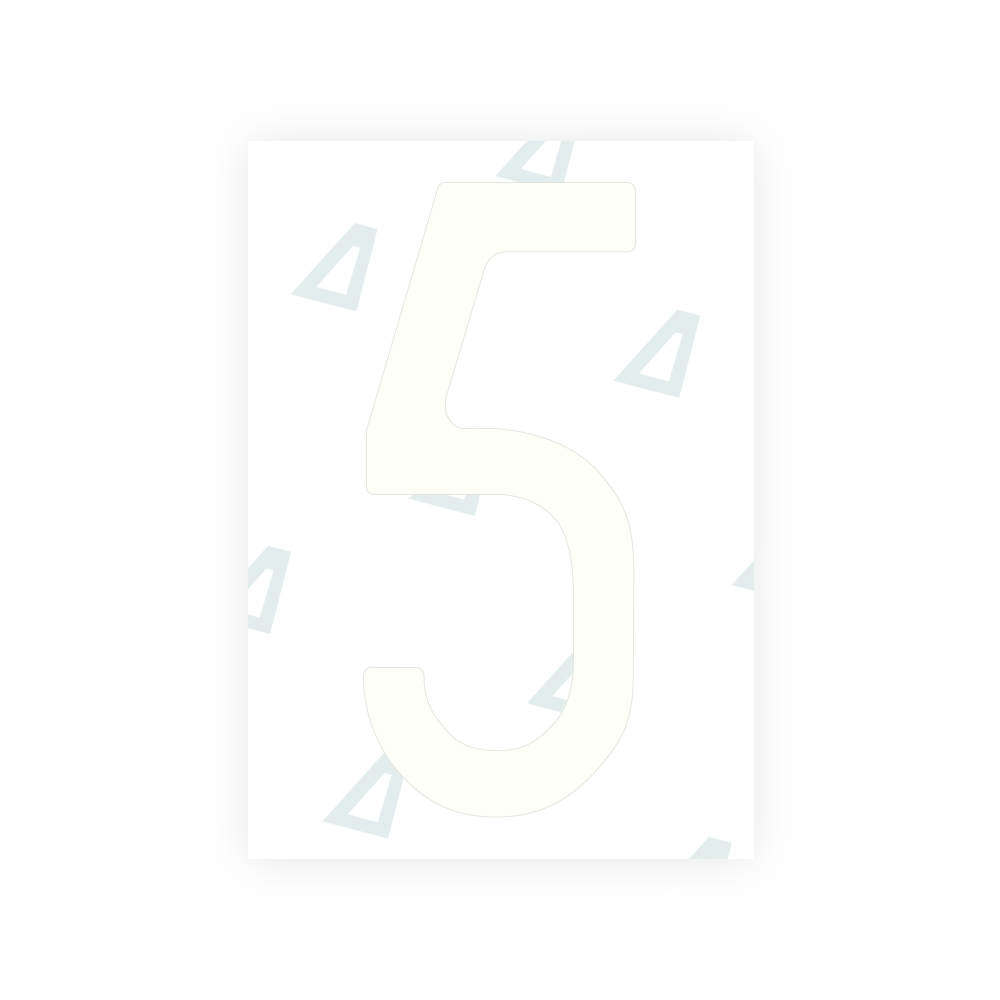 Alite Nanofilm for Italy (Front) number plates - Symbol "5"