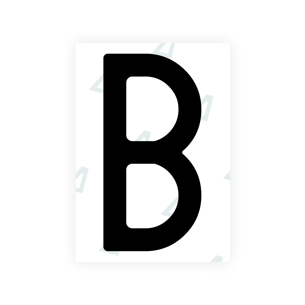イタリアのナンバープレート背面用 Alite Nanofilm - シンボル「B」