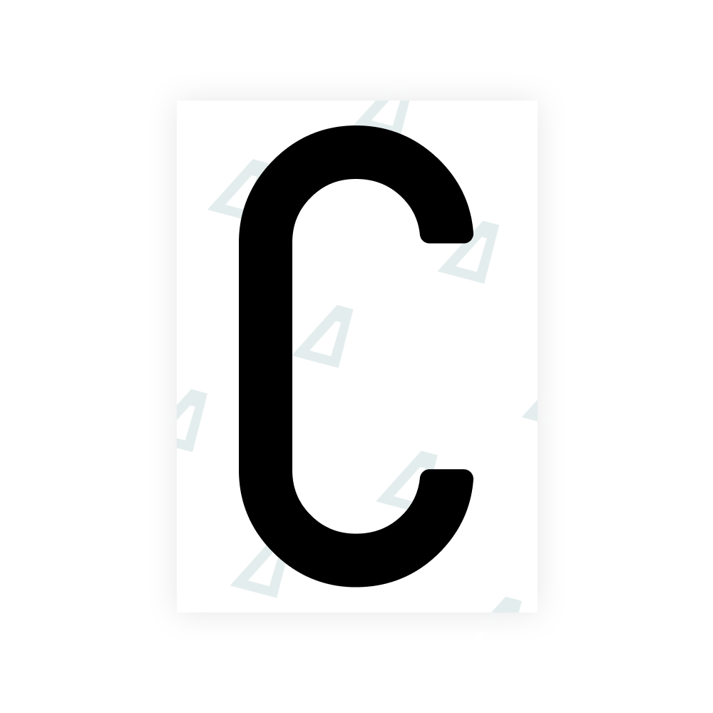 イタリアのナンバープレート背面用 Alite Nanofilm - シンボル「C」