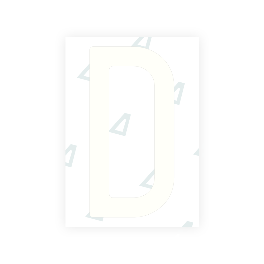 イタリアのリアナンバープレート用 Alite ナノフィルム - シンボル「D」