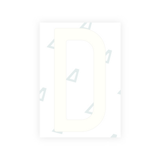 イタリアのリアナンバープレート用 Alite ナノフィルム - シンボル「D」
