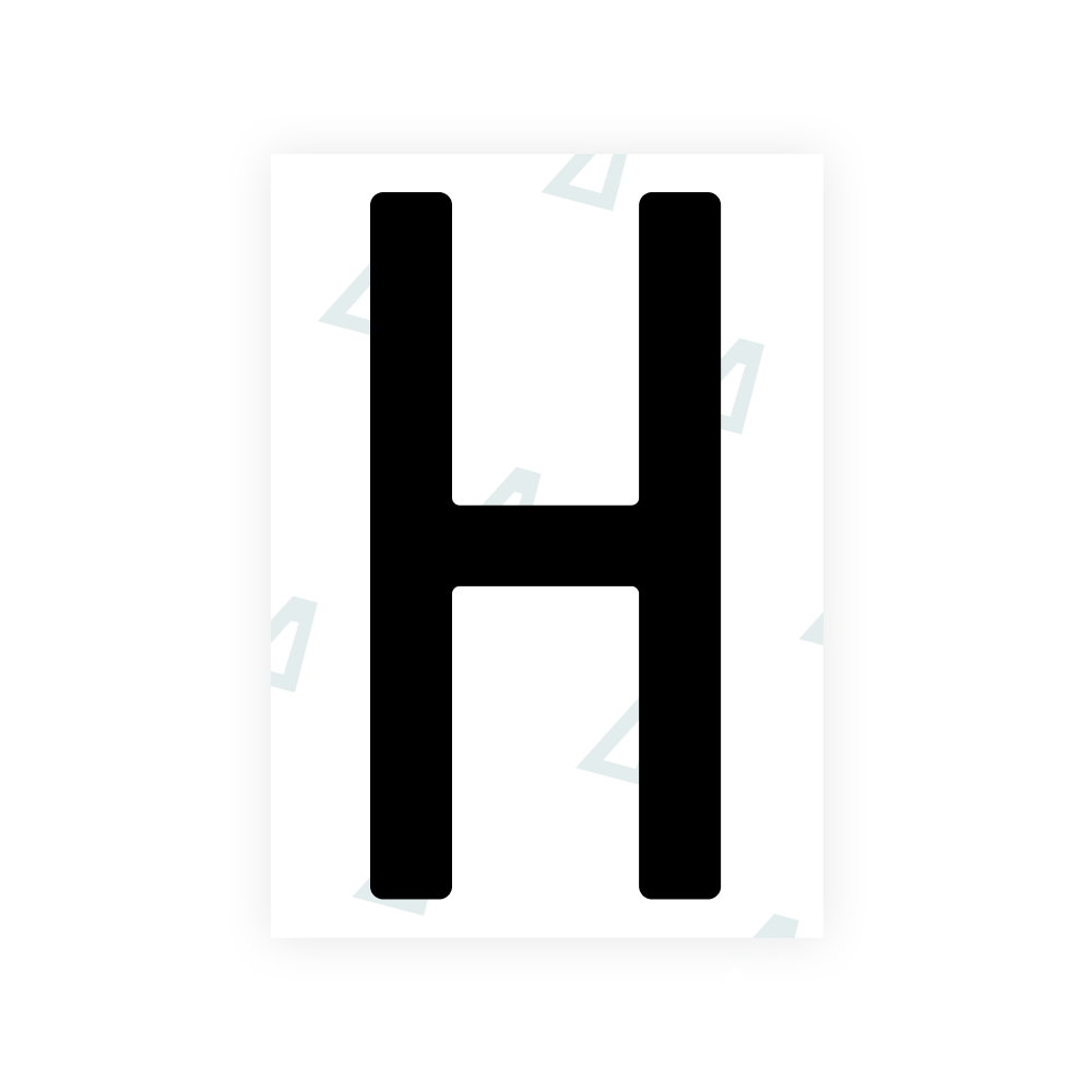 イタリアのリアナンバープレート用 Alite Nanofilm - シンボル「H」