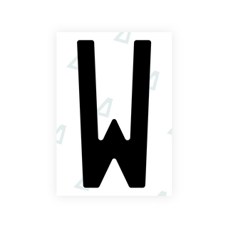 Alite Nanofilm für hintere italienische Kennzeichen - Symbol "W"
