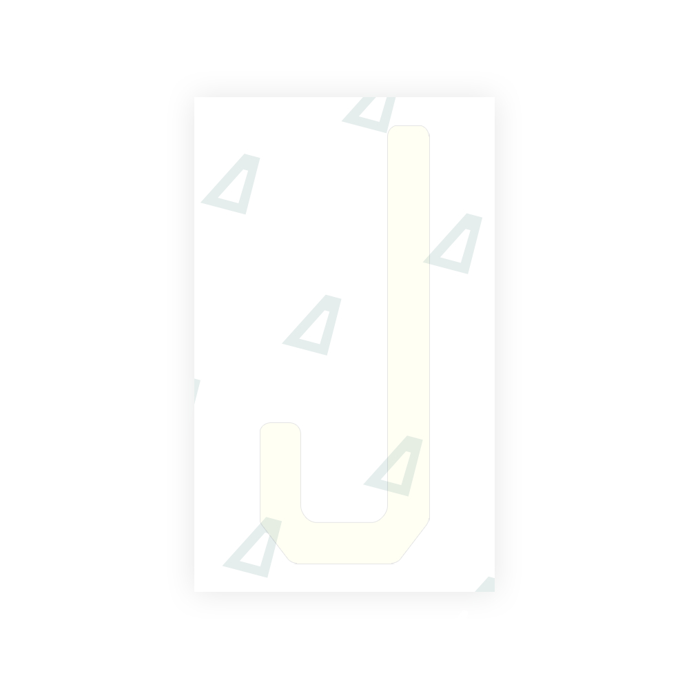 Alite Nanofilm for US (New Jersey - Embossed) license plates - Symbol "J" - Alite