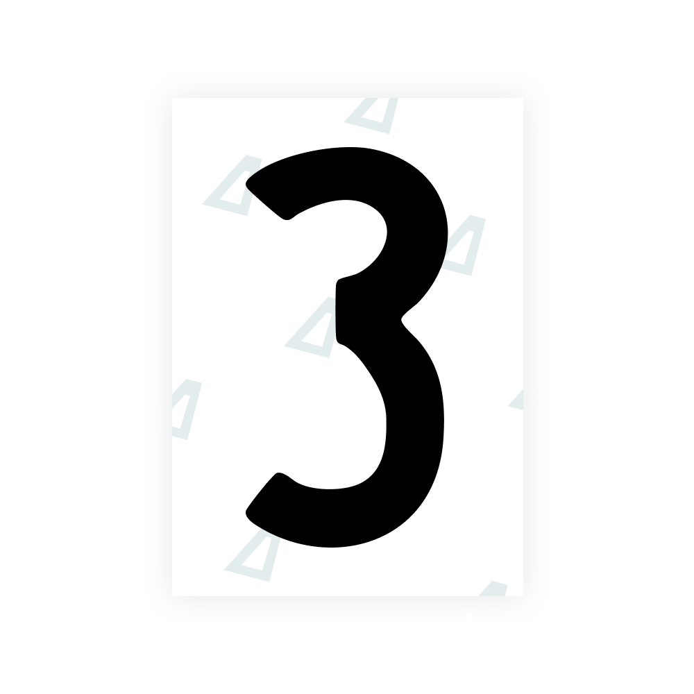 Alite Nanofilm for Japan license plates - Symbol "3"