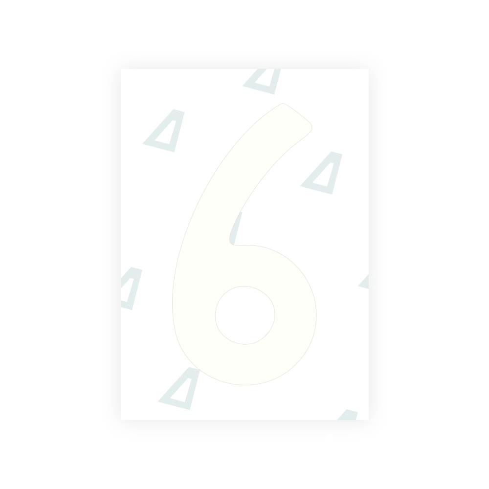 Alite Nanofilm for Japan license plates - Symbol "6"