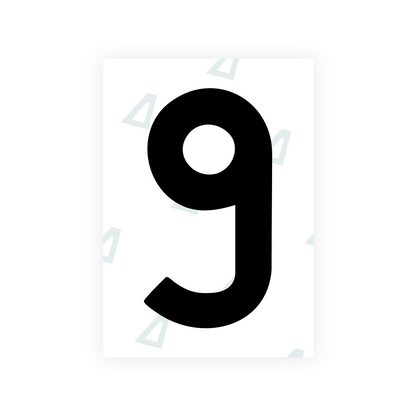 Alite Nanofilm for Japan license plates - Symbol "9"