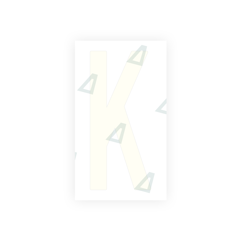 Alite Nanofilm for US (New Jersey) Moto license plates - Symbol "K" - Alite