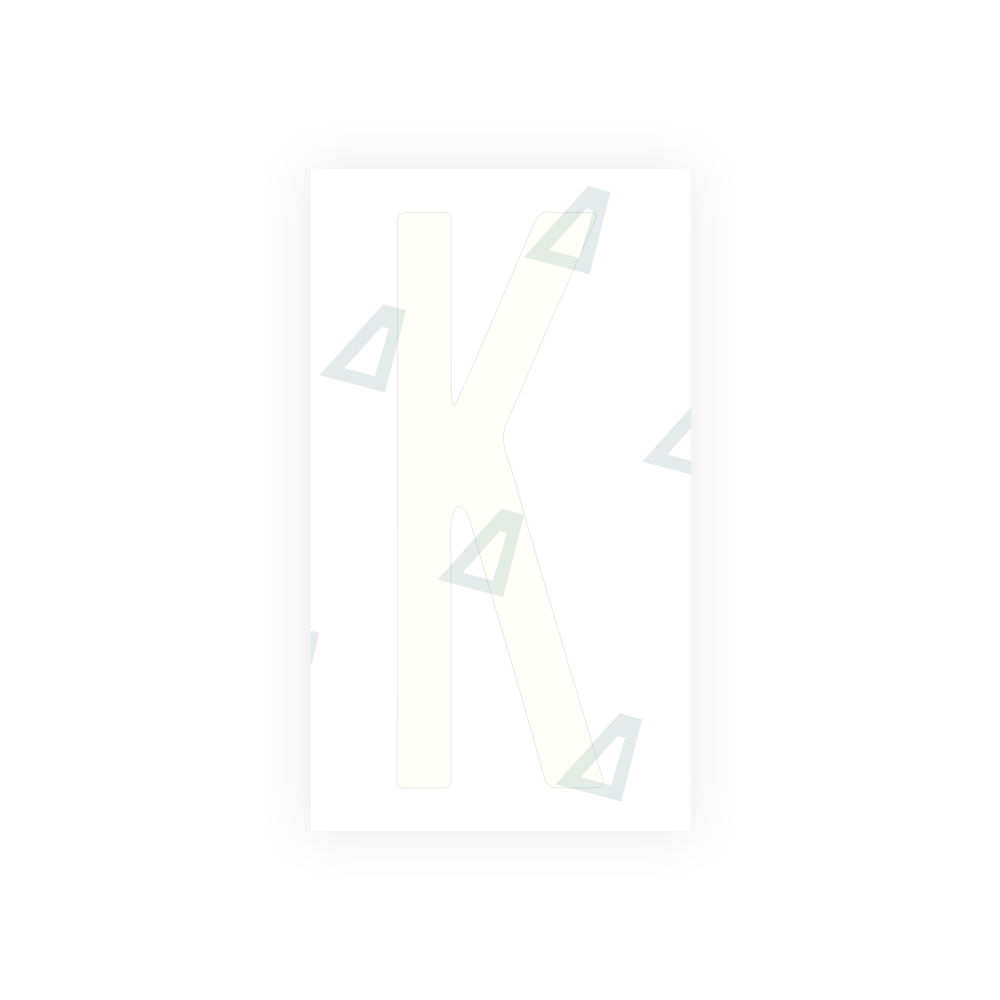 Alite Nanofilm for US (New York 1986) license plates - Symbol "K" - Alite