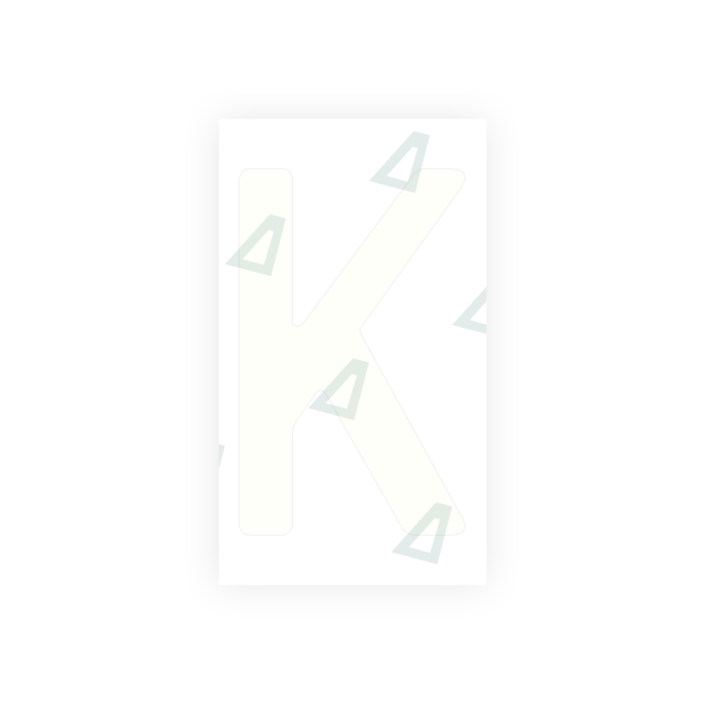 Alite Nanofilm for Uruguay license plates - Symbol "K" - Alite