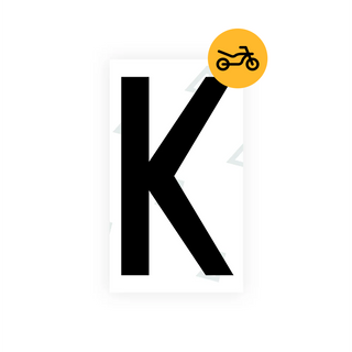 Alite Nanofilm for Greece moto license plates - Symbol "K" - Alite