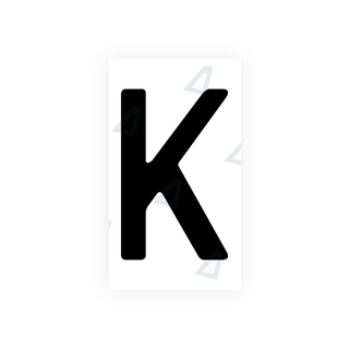 Alite Nanofilm for Uzbekistan number plates - Symbol "K" - Alite