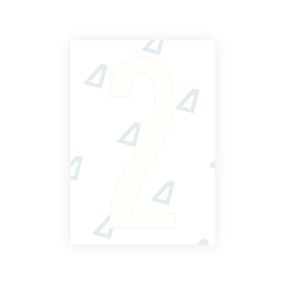 Alite Nanofilm for US (Nebraska 2023) license plates - Symbol "2"