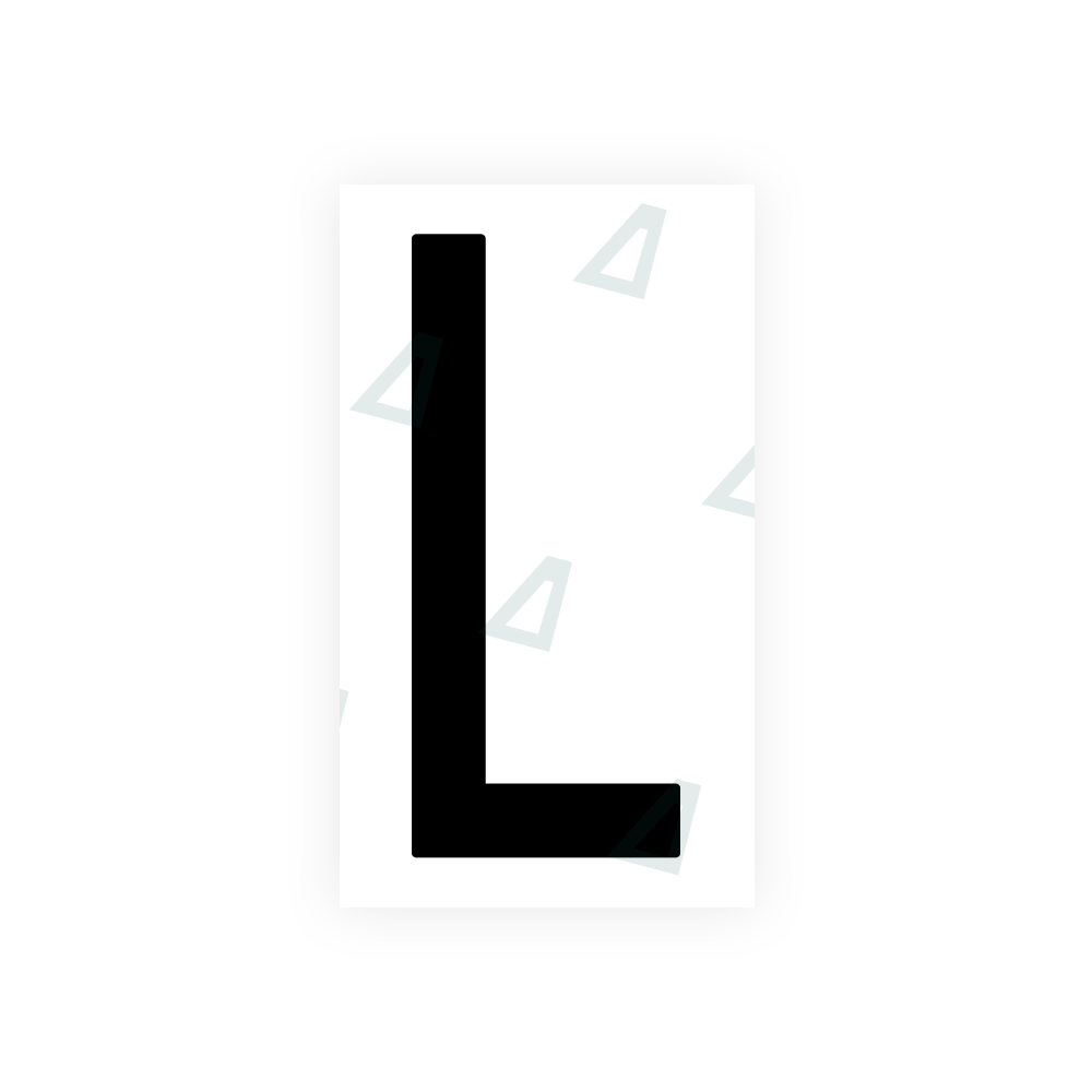 Alite Nanofilm for US (New Jersey - Flat) license plates - Symbol "L" - Alite