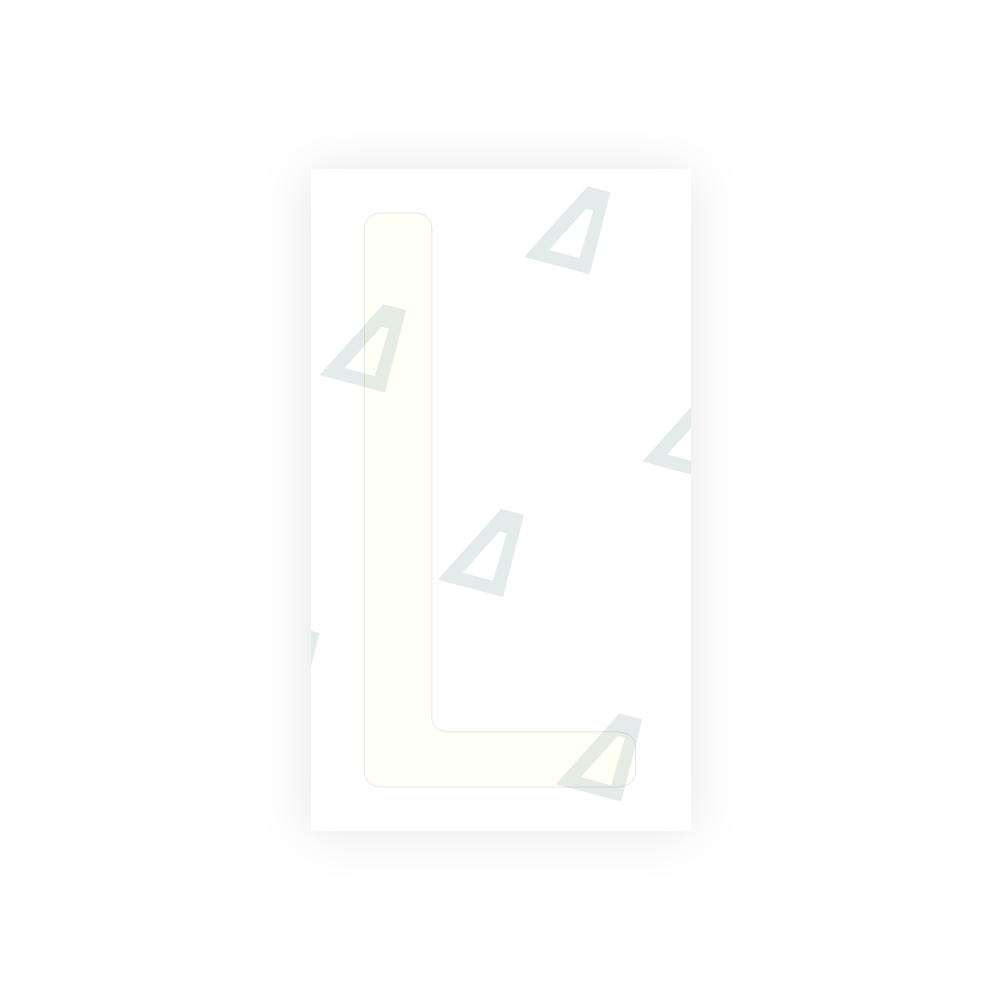 Alite Nanofilm for US (California) license plates - Symbol "L" - Alite