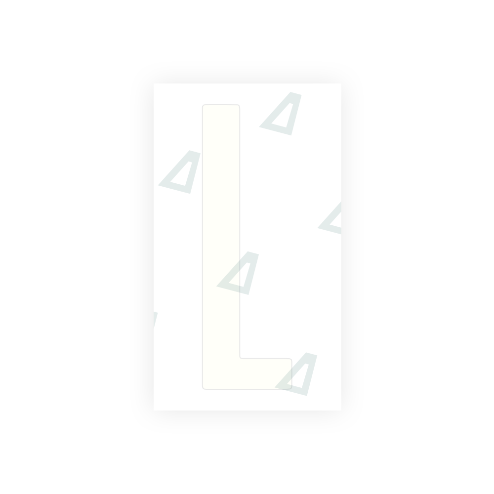 Alite Nanofilm for US (Ohio 2021) license plates - Symbol "L" - Alite