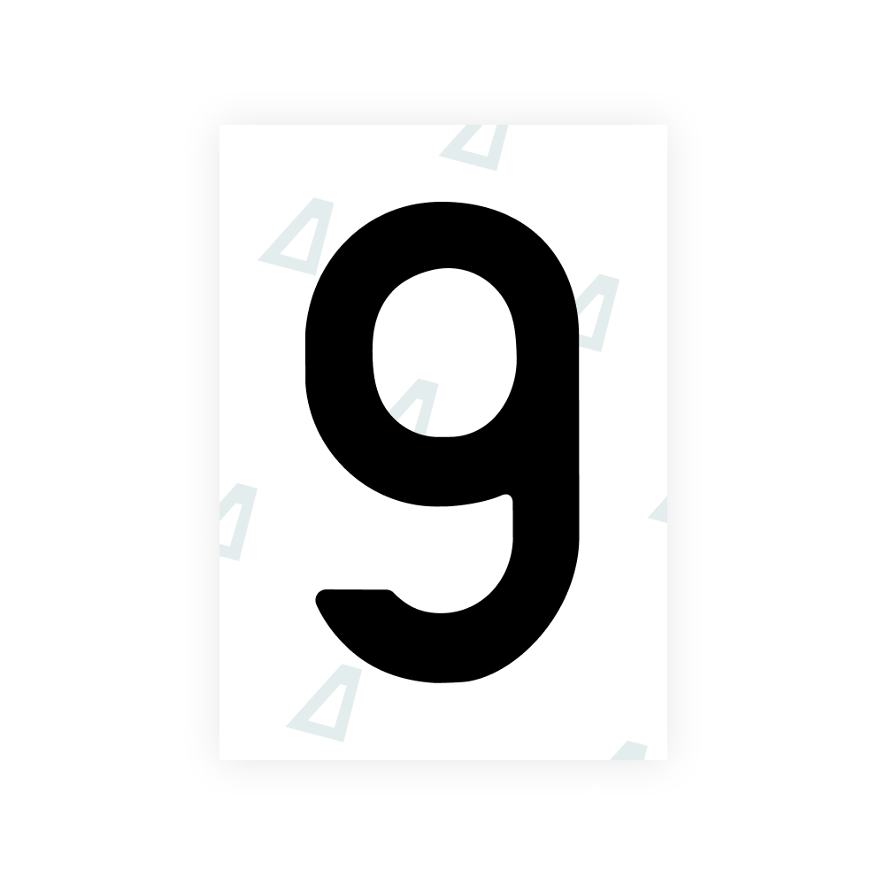 Alite Nanofilm for Latvia number plates - Symbol "9"