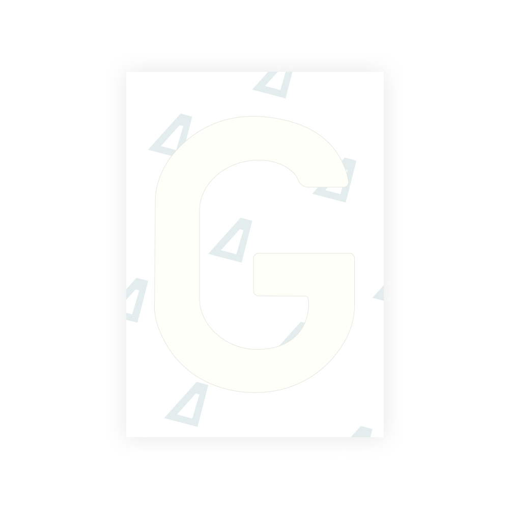 Alite Nanofilm for Latvia number plates - Symbol "G"