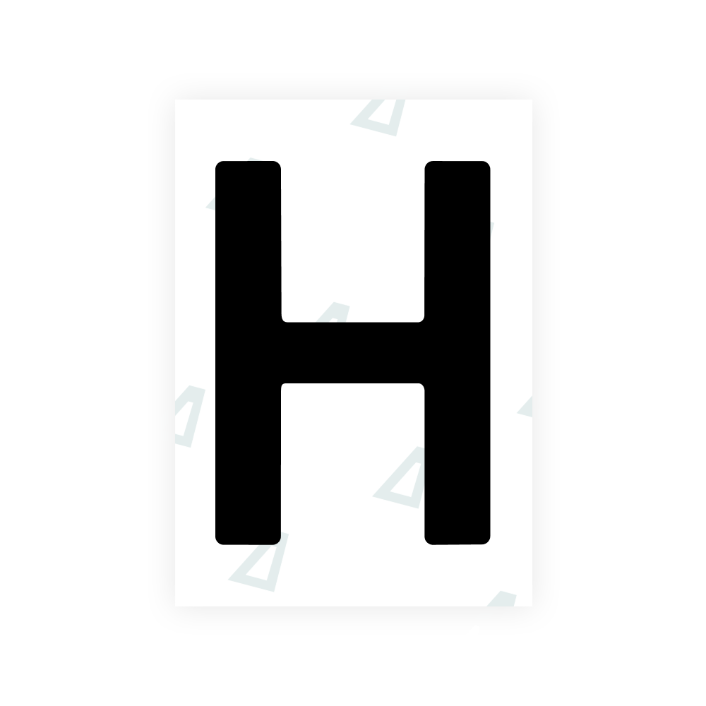 Alite Nanofilm for Latvia number plates - Symbol "H"