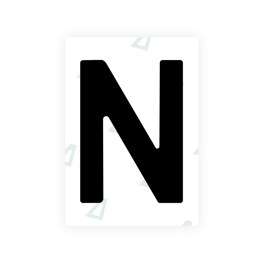 Alite Nanofilm for Latvia number plates - Symbol "N"