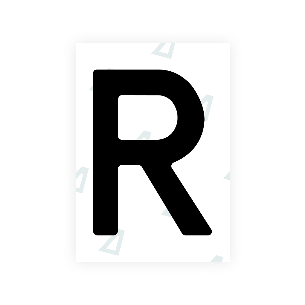 Alite Nanofilm for Latvia number plates - Symbol "R"