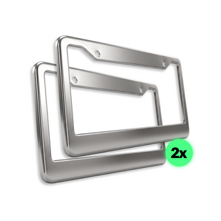 License plate frame Stainless Steel for USA (Silver)