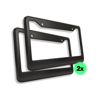 License plate frame Stainless Steel for USA (Black) 2pcs
