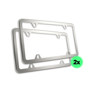 License plate frame Stainless Steel for USA (Silver) 2pcs