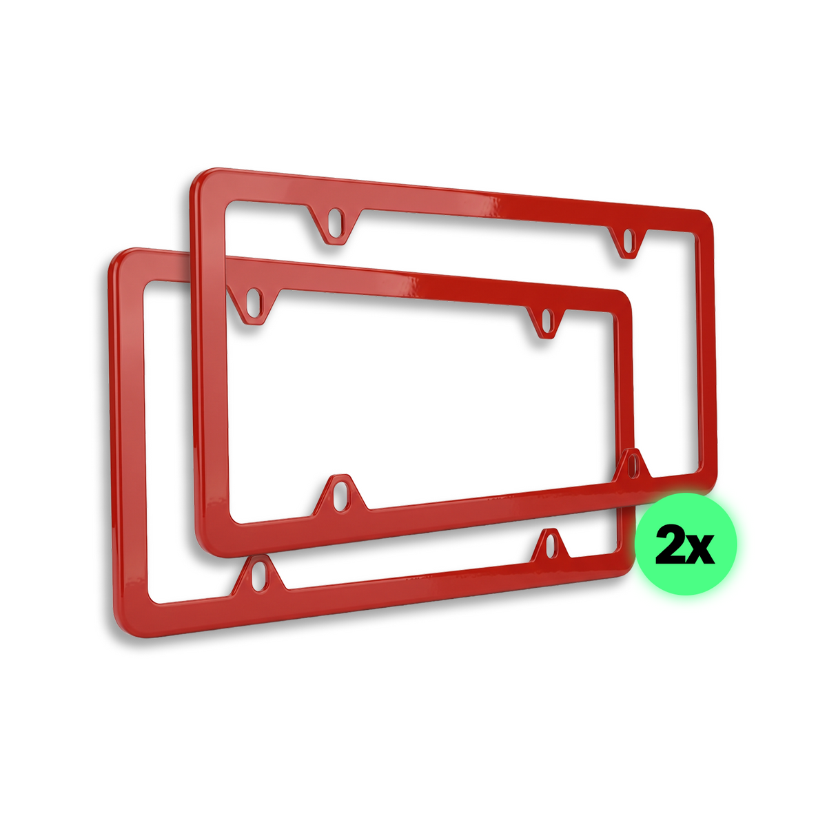 License plate frame Stainless Steel for USA (Red) 2pcs