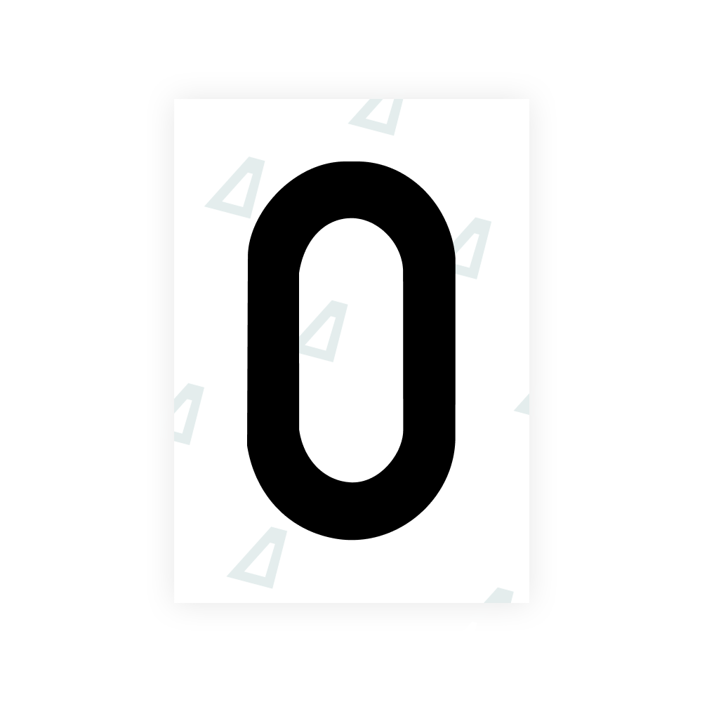 Alite Nanofilm for Lithuania number plates - Symbol "0"
