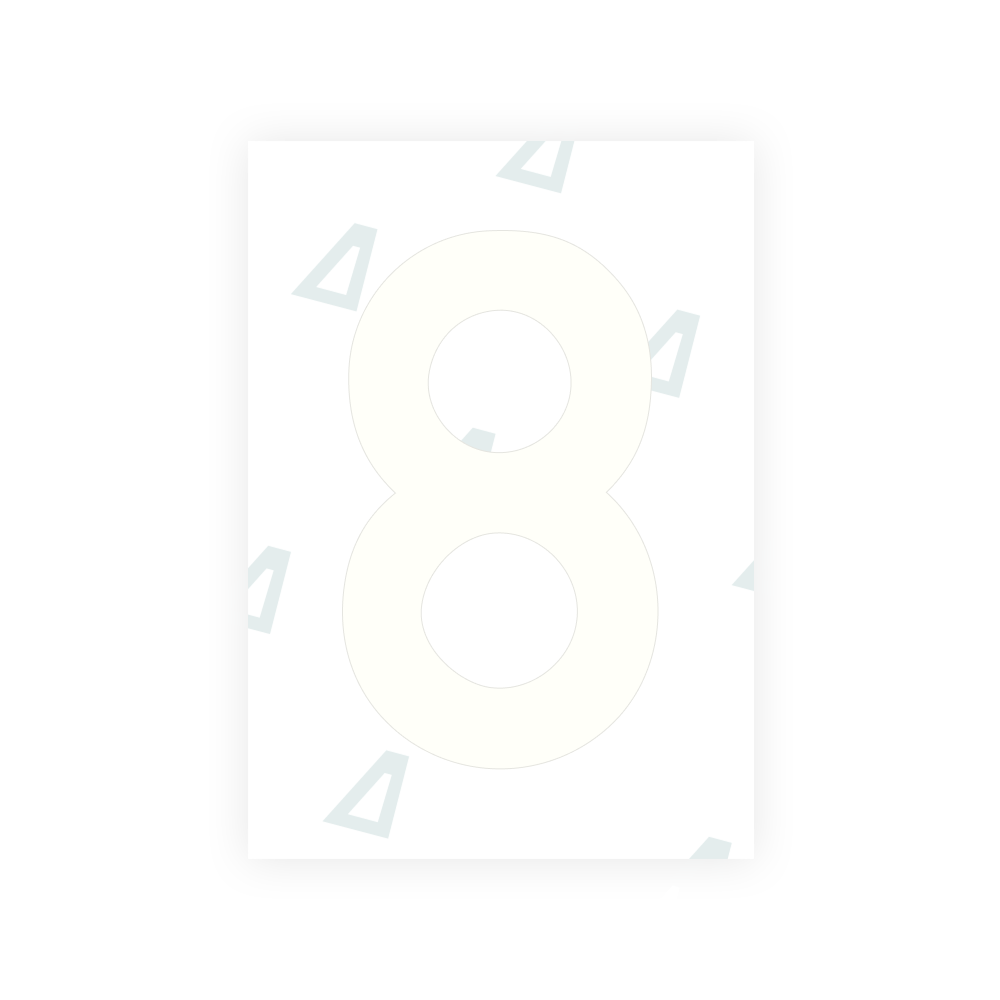Alite Nanofilm for Lithuania number plates - Symbol "8"