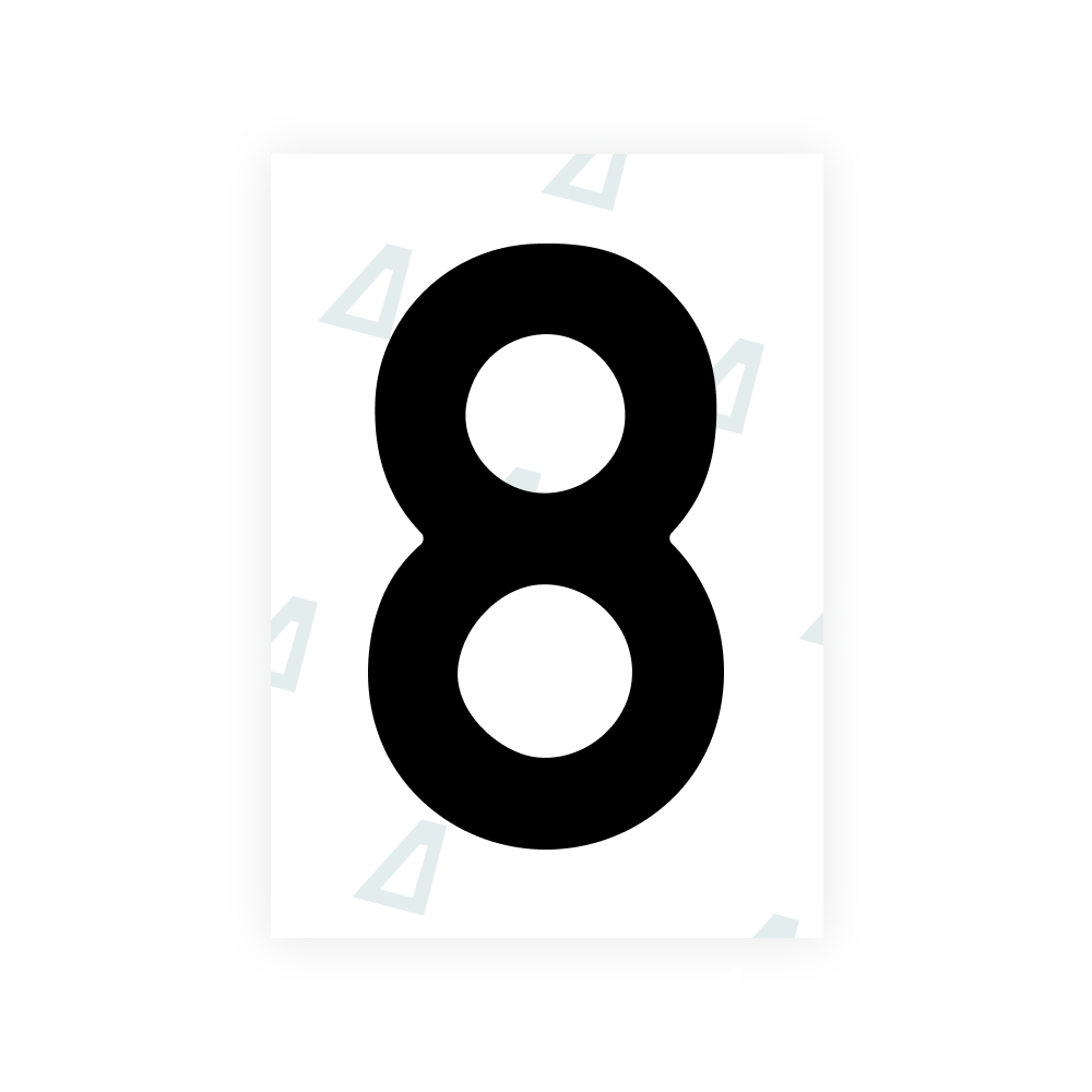 Alite Nanofilm for Lithuania number plates - Symbol "8"