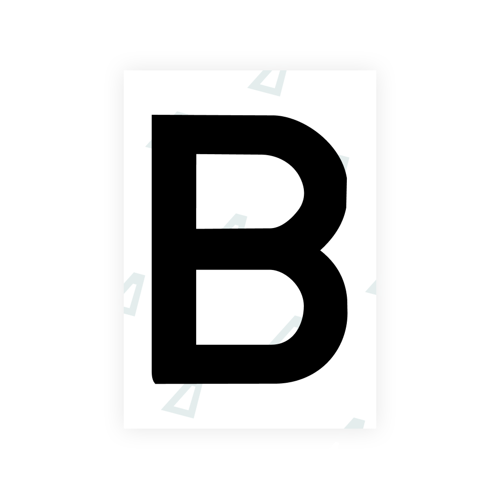 Alite Nanofilm for Lithuania number plates - Symbol "B"
