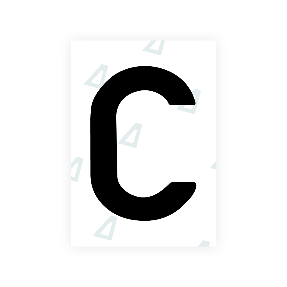 Alite Nanofilm for Lithuania number plates - Symbol "C"