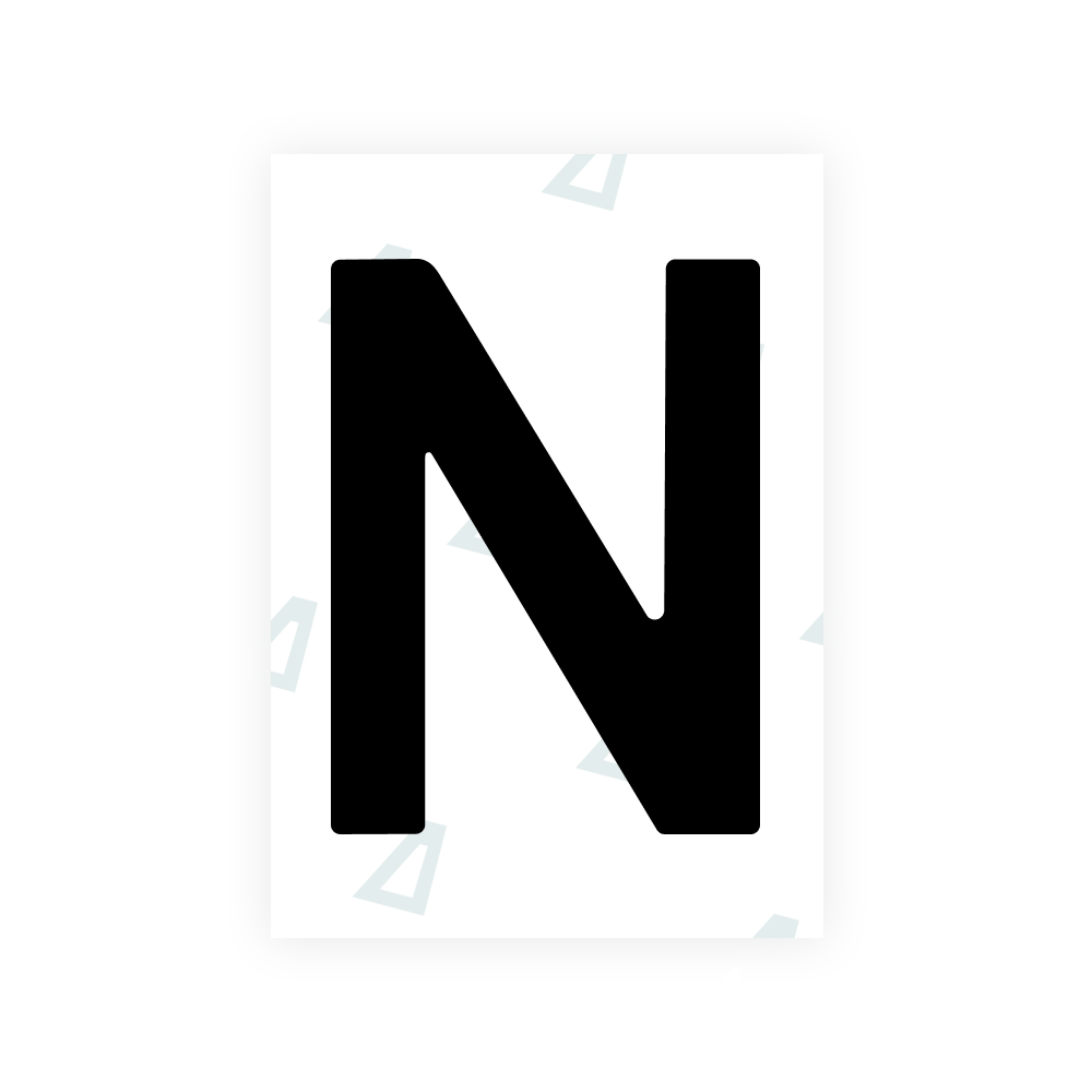 Alite Nanofilm for Lithuania number plates - Symbol "N"