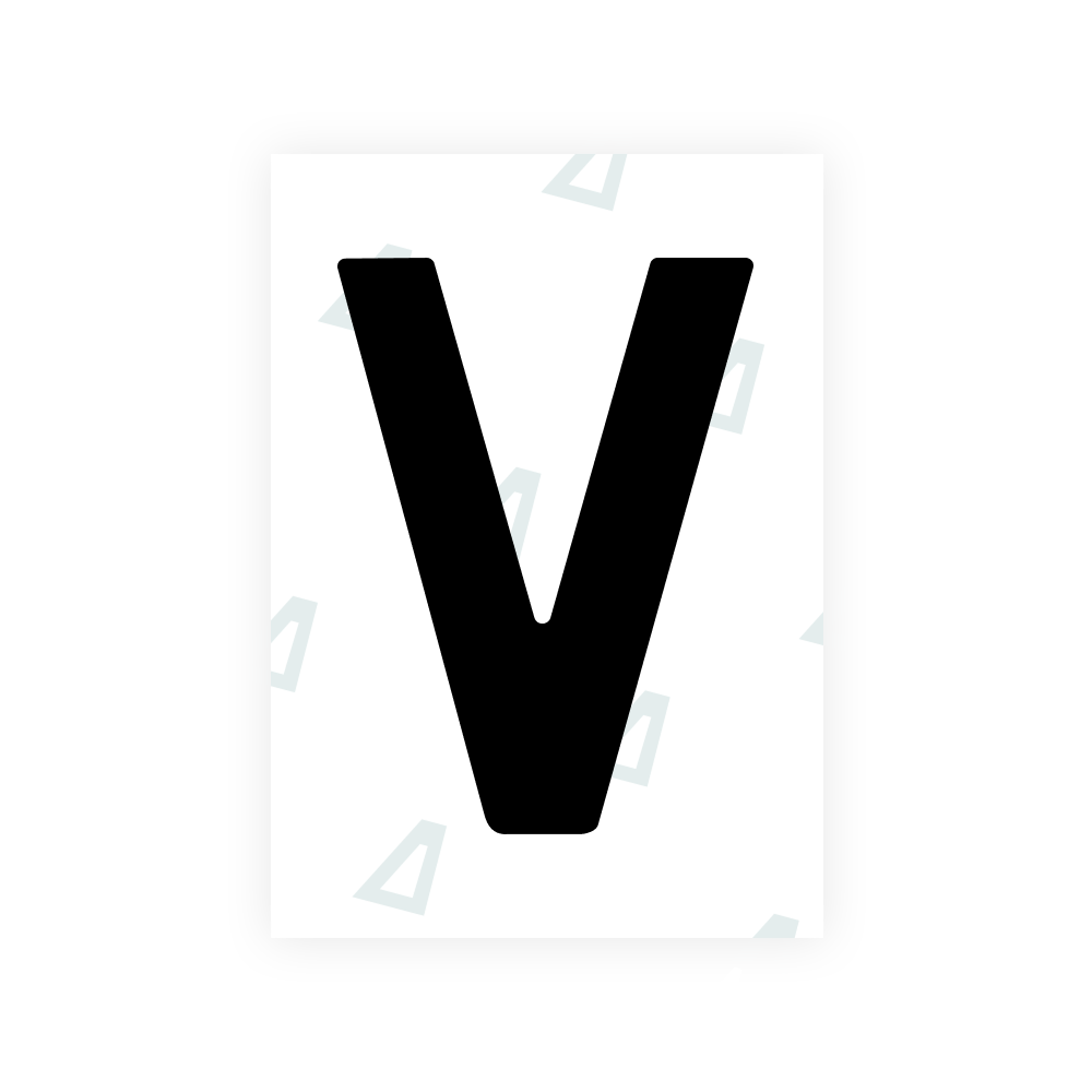 Alite Nanofilm for Lithuania number plates - Symbol "V"