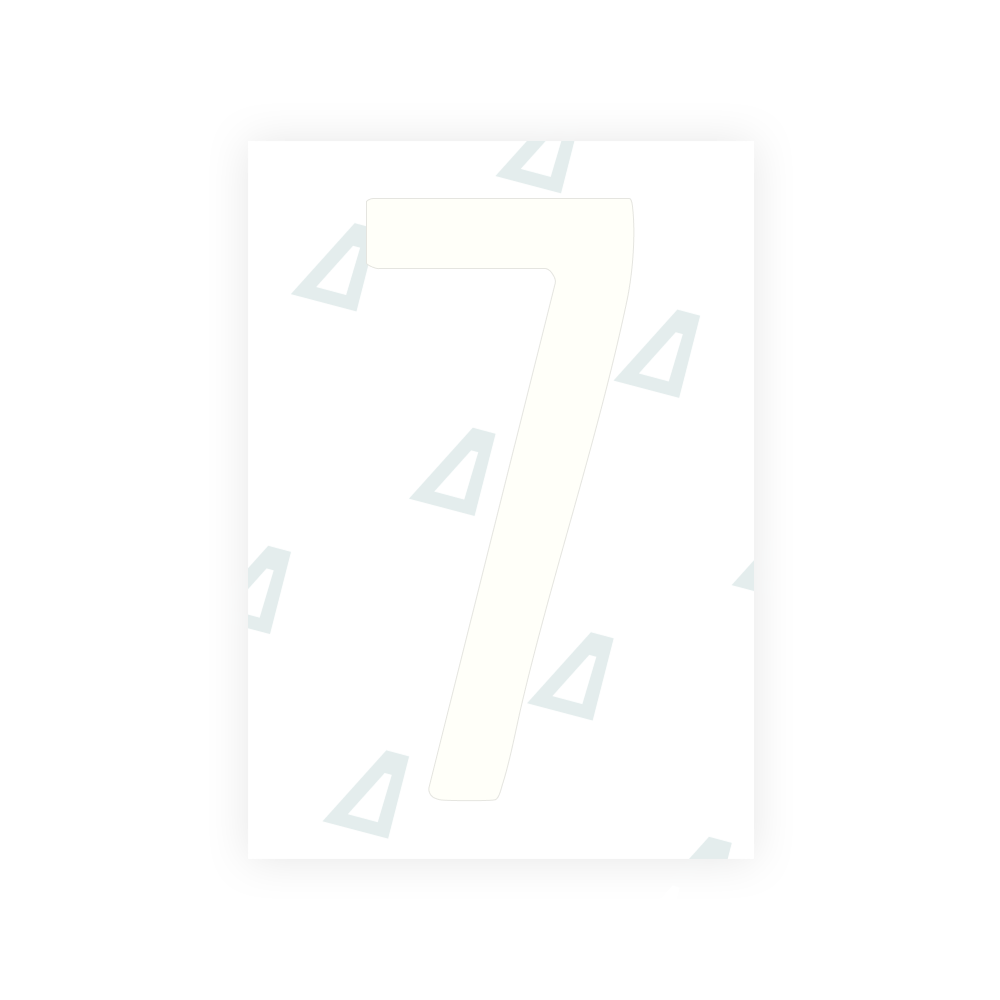 Alite Nanofilm for US (Louisiana) license plates - Symbol "7"