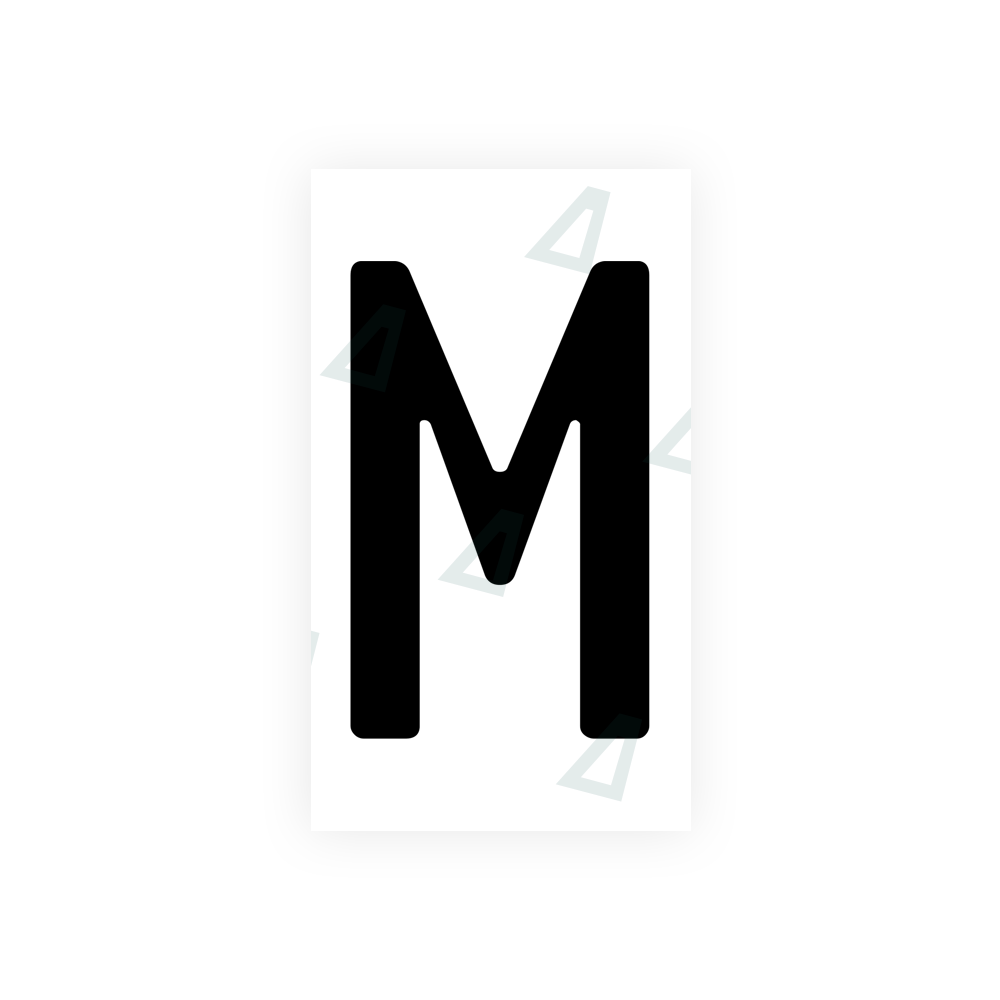 Alite Nanofilm for Uzbekistan number plates - Symbol "M" - Alite