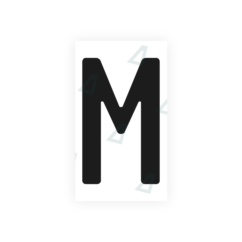 Alite Nanofilm for Uruguay license plates - Symbol "M" - Alite