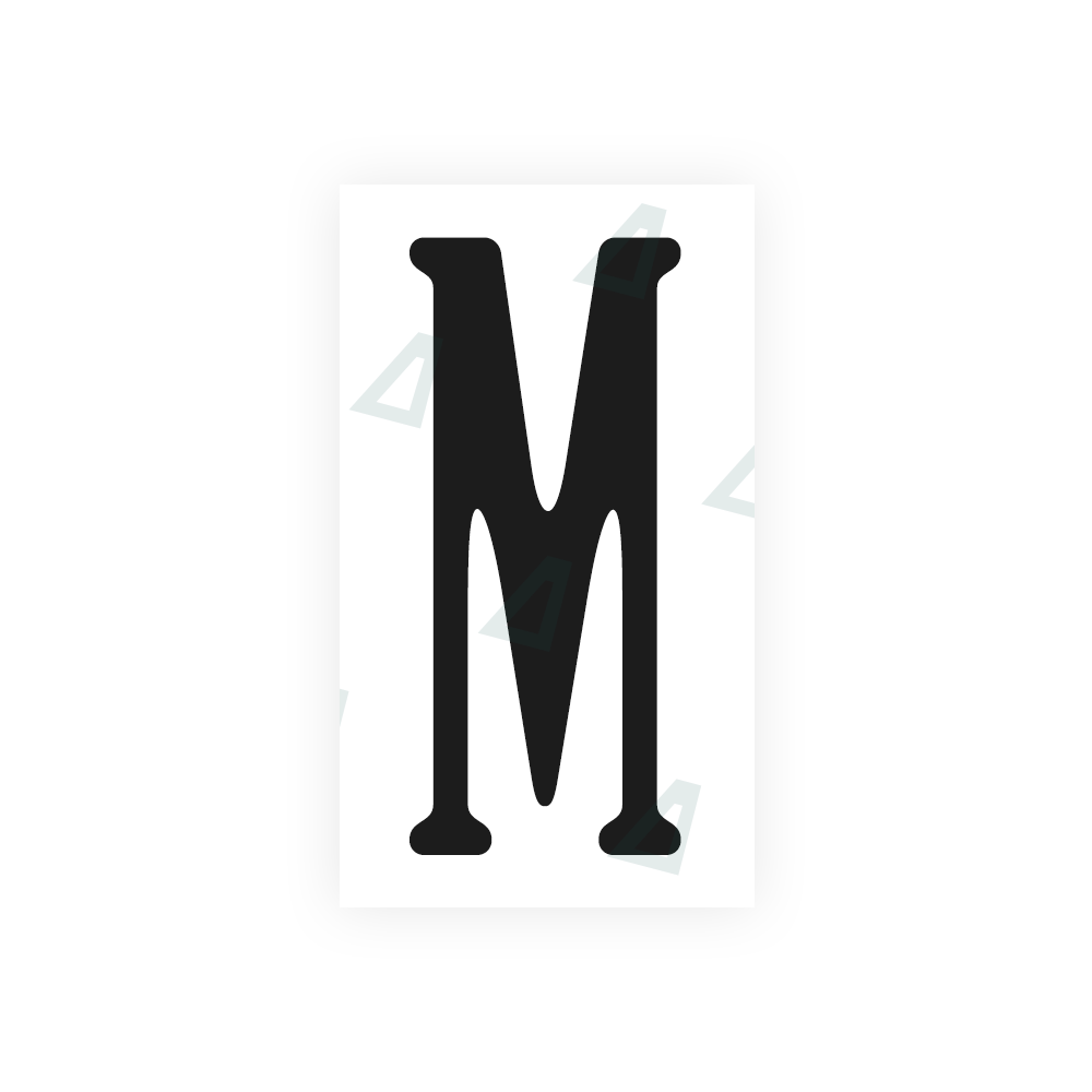 Alite Nanofilm for US (Virginia) license plates - Symbol "M" - Alite