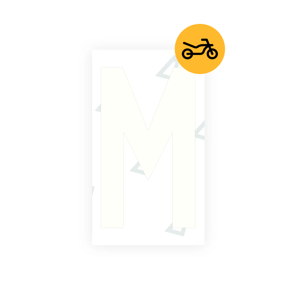 Alite Nanofilm for Greece moto license plates - Symbol "M" - Alite