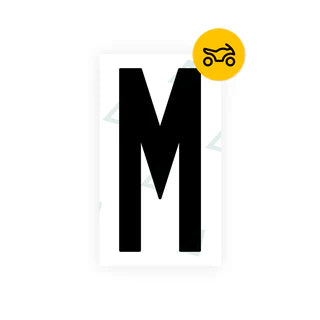 Alite Nanofilm for US (Oklahoma) Moto license plates - Symbol "M" - Alite