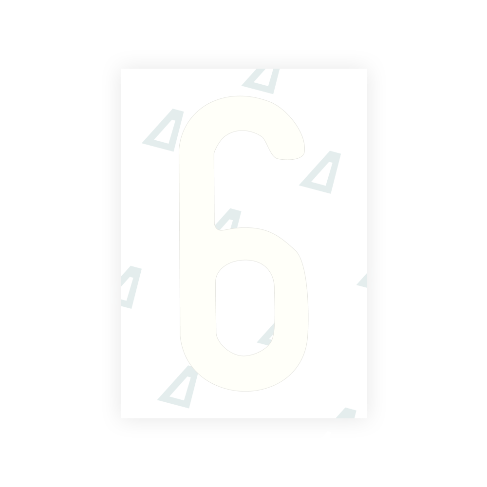 Alite Nanofilm für US-amerikanische (Maine) Kfz-Kennzeichen – Symbol „6“