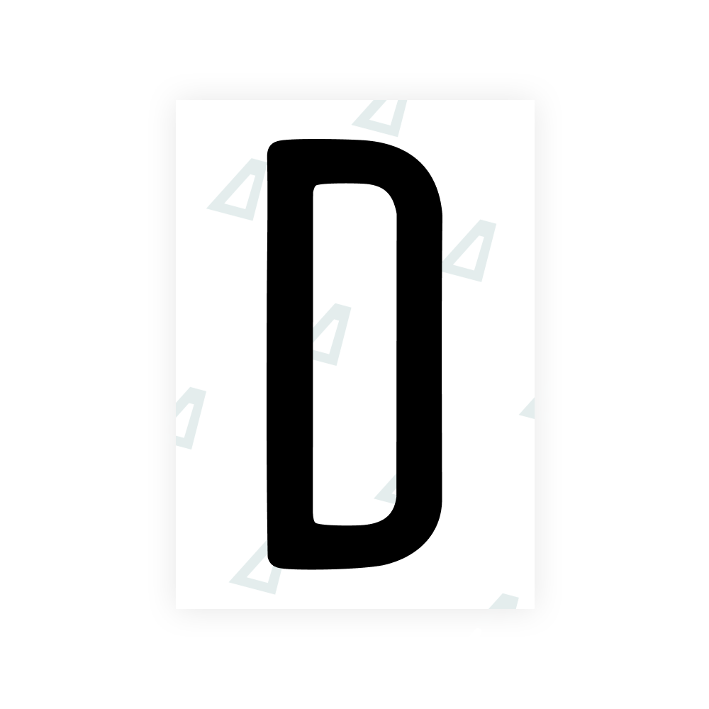 Nanofilme Alite para placas de veículos dos EUA (Maine) - Símbolo "D"