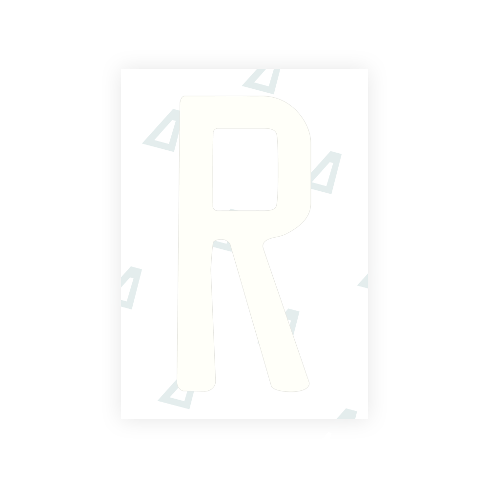 Alite Nanofilm für US-amerikanische (New Hampshire) Kfz-Kennzeichen – Symbol „R“