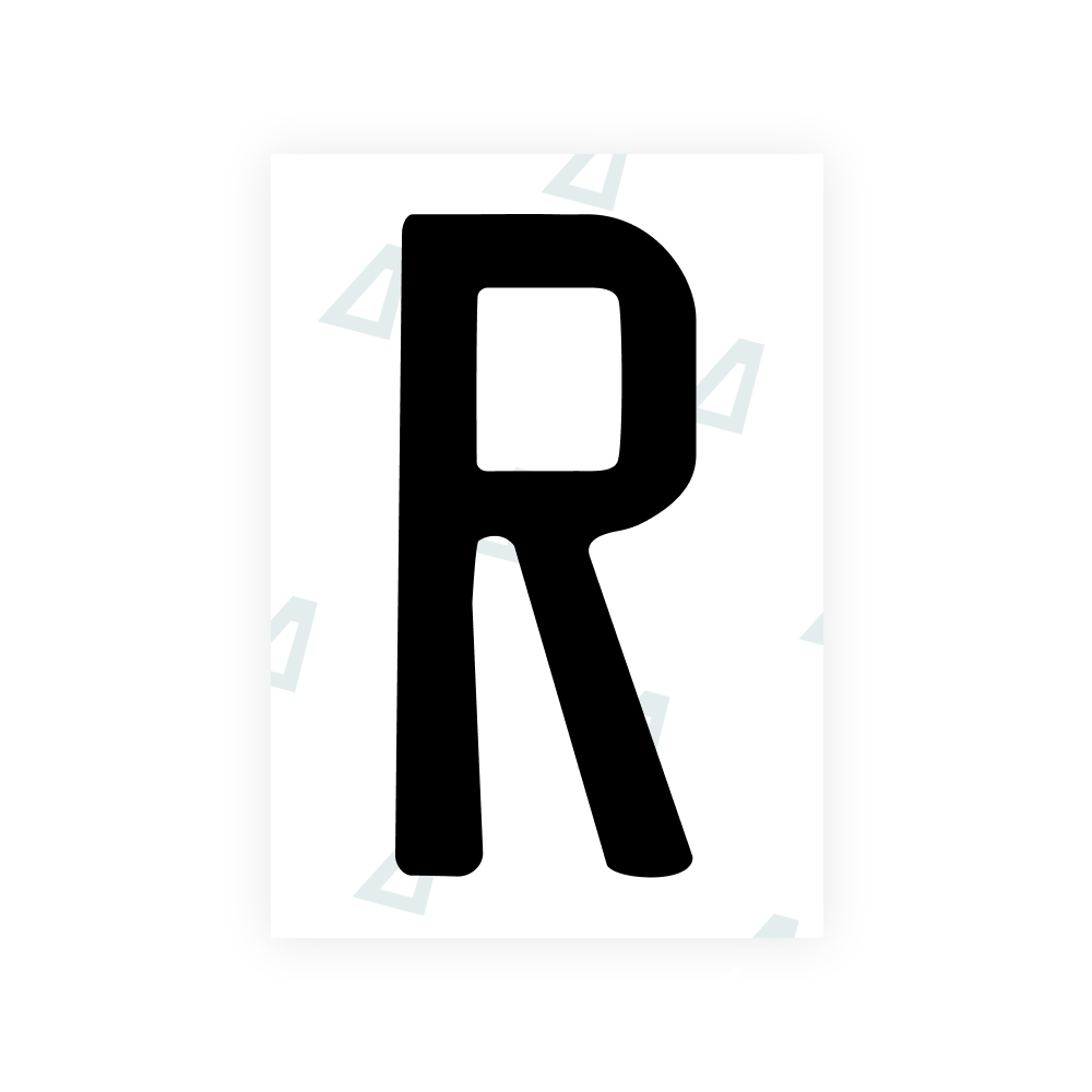 Alite Nanofilm für US-amerikanische (New Hampshire) Kfz-Kennzeichen – Symbol „R“