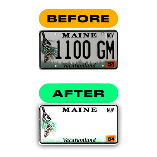 Nanofilme Alite para placas de veículos dos EUA (Maine) - Símbolo "D"