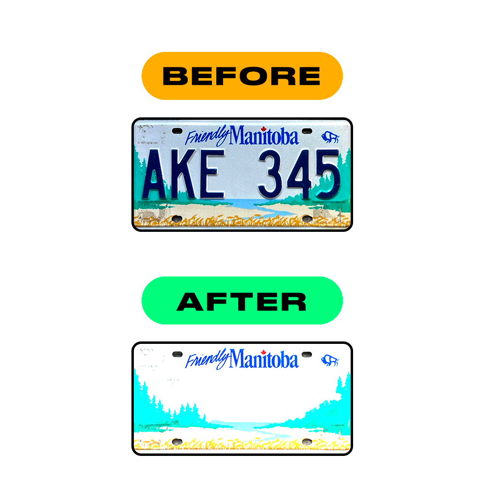 Alite Nanofilm for CA (Manitoba) license plates - Symbol "9" - Alite