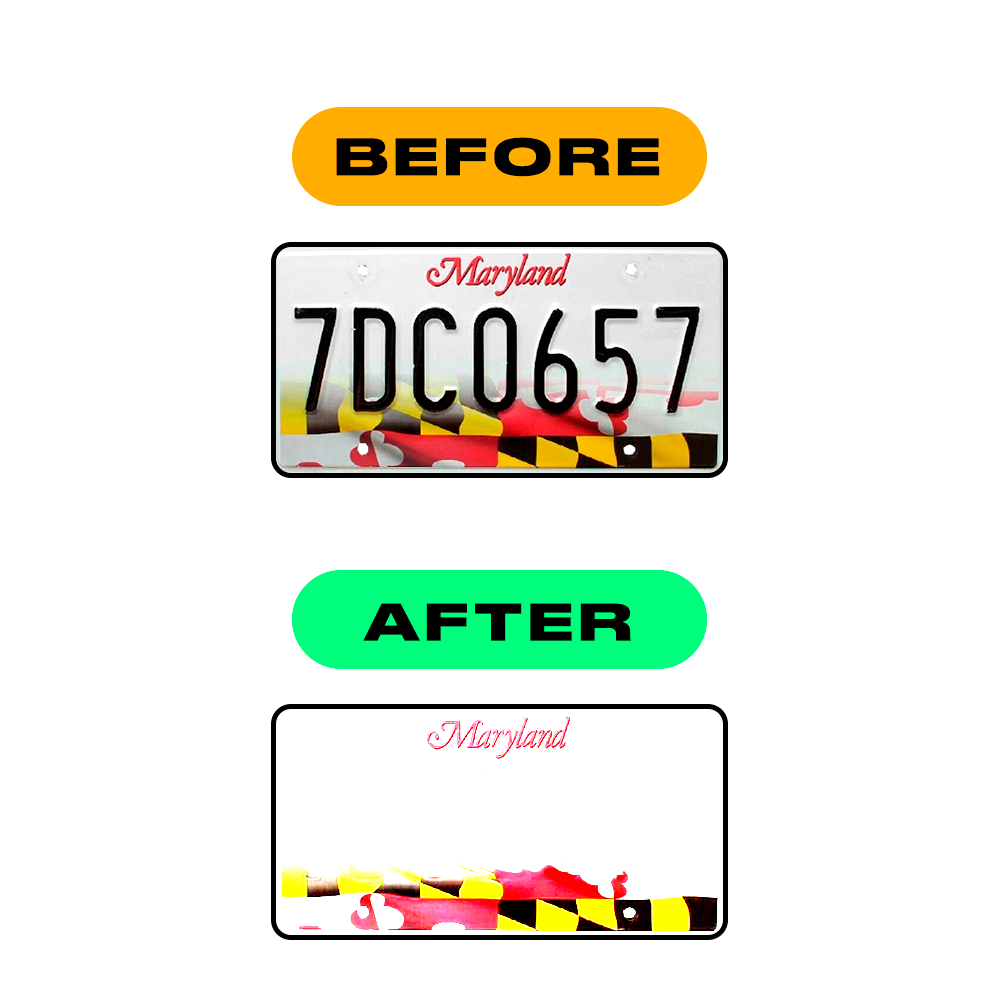Alite Nanofilm for US (Maryland) license plates - Symbol "C" - Alite