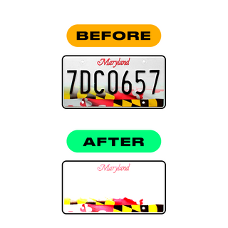 Alite Nanofilm for US (Maryland) license plates - Symbol "A" - Alite